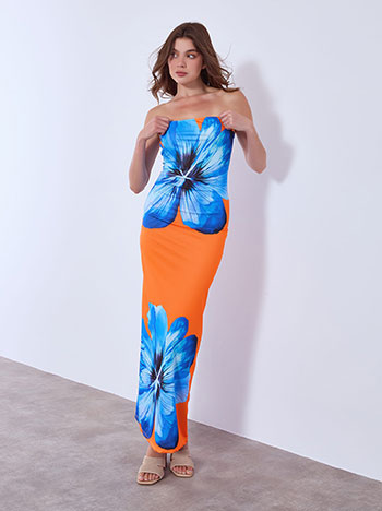 Celestino Φόρεμα strapless φλοράλ SN9831.8802+3