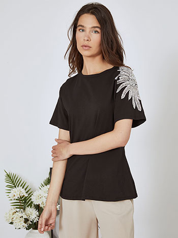 Celestino T-shirt με παγιέτες και πέρλες SN9844.4622+2 2025