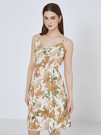 Φόρεμα μίνι φλοράλ με κουμπιά SN9856.8551+1