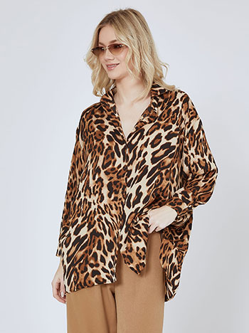 Πουκαμίσα ασύμμετρη με animal print SN9875.3002+3 φωτογραφία