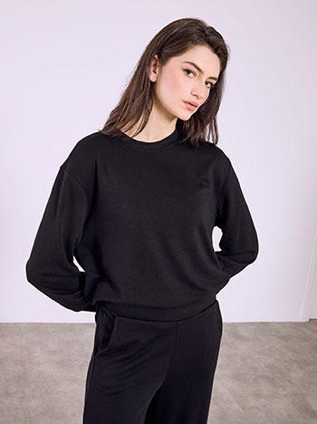 Μπλούζα ασύμμετρη με απαλή υφή SQ0028.4929+2