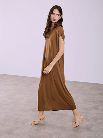 Φόρεμα μάξι με άνοιγμα στο πλάι SQ0028.8901+1