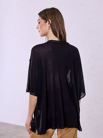  Μπλούζα oversized ημιδιάφανη SQ1019.4949+3 - 2