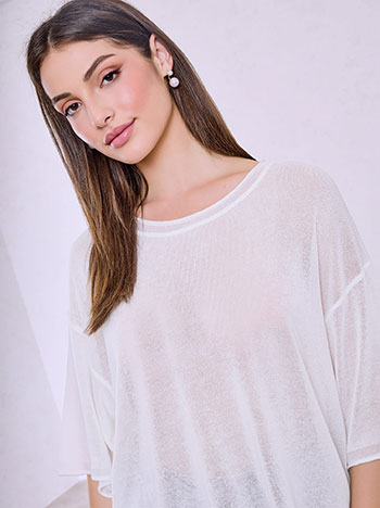Celestino Μπλούζα Oversized Ημιδιάφανη Sq1019 4949+2 Μπλούζες Κοντομάνικες Γυναικεία Ρούχα Μόδα