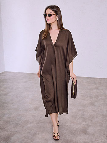 Φόρεμα καφτάνι με λινό SQ1019.8205+1