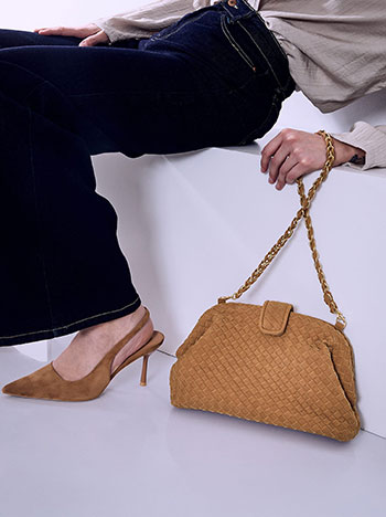 Τσάντα clutch με πλέξη SQ1019.A142+1