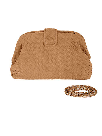 Τσάντα clutch με πλέξη SQ1019.A142+1