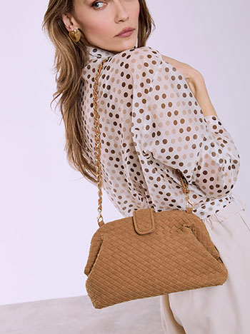 Celestino Τσάντα Clutch με Πλέξη Sq1019 A142+1 Τσάντες Φάκελοι Γυναικεία Ρούχα Μόδα