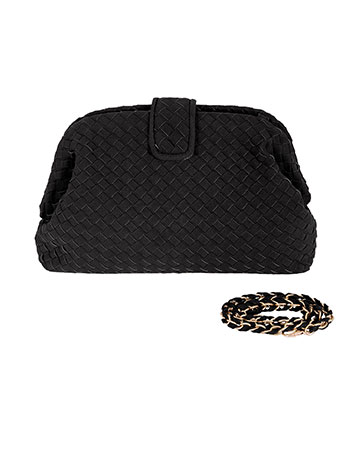 Τσάντα clutch με πλέξη SQ1019.A142+2