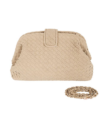 Τσάντα clutch με πλέξη SQ1019.A142+3