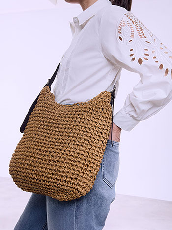 Τσάντα ώμου ψάθινη SQ1019.A279+1