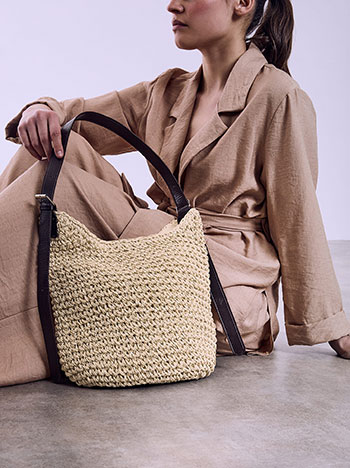 Τσάντα ώμου ψάθινη SQ1019.A279+3