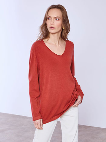 Πουλόβερ με αφινίριστες λεπτομέρειες SQ1042.4320+3