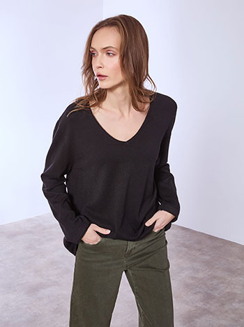 Πουλόβερ με αφινίριστες λεπτομέρειες SQ1042.4320+5