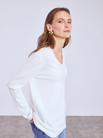 Πουλόβερ με αφινίριστες λεπτομέρειες SQ1042.4320+4