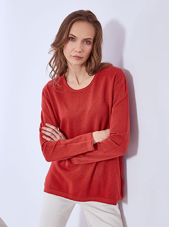 Πουλόβερ με γυριστό τελείωμα SQ1042.4321+3