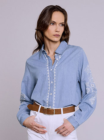 Πουκάμισο με κεντητές λεπτομέρειες SQ1376.3113+1