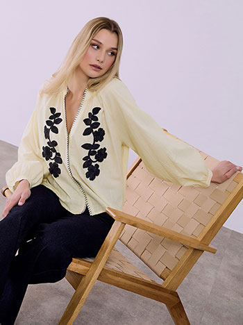 Πουκάμισο βαμβακερό με κέντημα SQ1376.3856+2