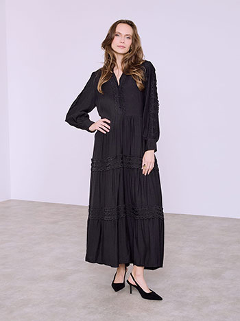 Φόρεμα με κεντήματα και βολάν SQ1376.8596+1