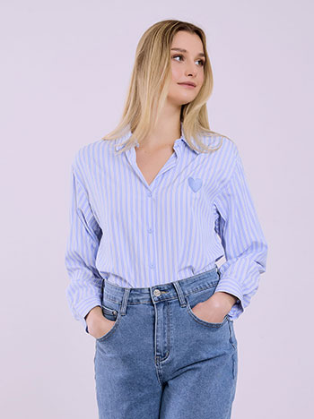 Πουκάμισο ριγέ με καρδιά SQ1426.3273+1