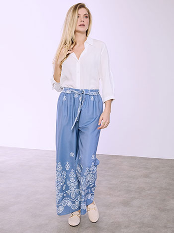 Παντελόνα με εμπριμέ λεπτομέρειες SQ1430.1850+3