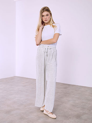 Παντελόνα ριγέ με δέσιμο SQ1430.1885+4