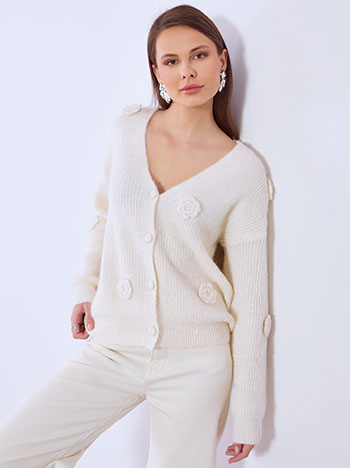 Ζακέτα με ανάγλυφα λουλούδια SQ1515.5458+2