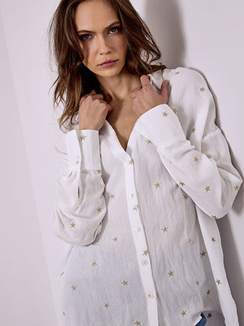 Πουκάμισο ασύμμετρο με αστέρια SQ1556.3122+1