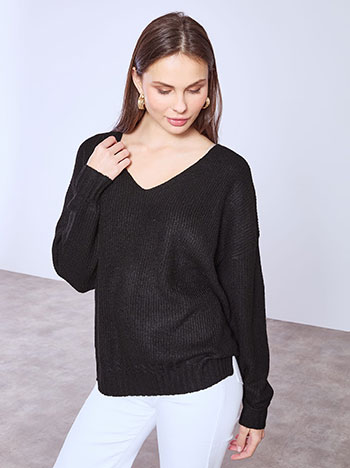 Πουλόβερ ασύμμετρο με V λαιμόκοψη SQ1556.4599+1