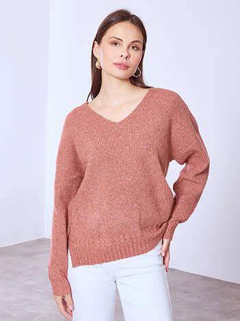 Πουλόβερ ασύμμετρο με V λαιμόκοψη SQ1556.4599+6