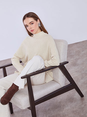 Πουλόβερ μακρύ με ασύμμετρο τελείωμα SQ1556.4621+6