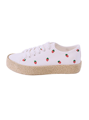 Sneakers με κεντητές φράουλες SQ1592.A386+1