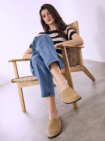 Mules με σουέντ όψη SQ1605.A505+3