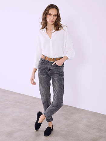 Τζιν mom fit με ζώνη SQ1628.1004+1