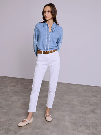 Τζιν με ζώνη δερματίνης SQ1628.1008+1