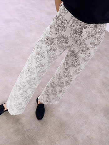 Τζιν wide leg με σχέδια SQ1628.1012+2