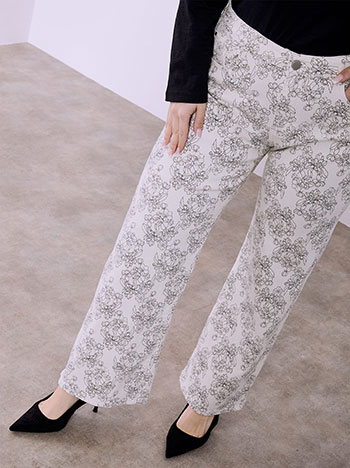 Τζιν wide leg με σχέδια SQ1628.1012+2 φωτογραφία