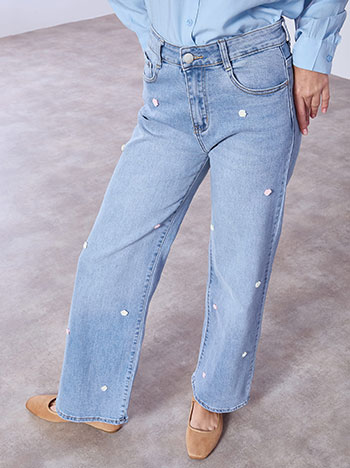 Τζιν με ανάγλυφα τριαντάφυλλα SQ1628.1025+1