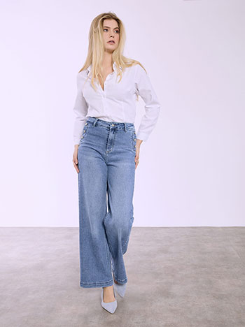 Τζιν με κουμπιά strass SQ1628.1093+3