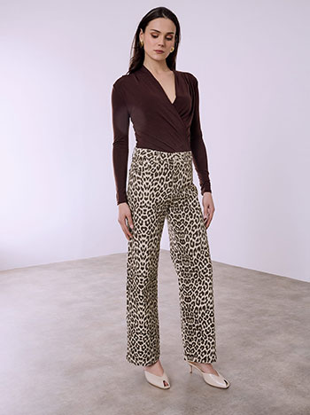 Τζιν wide leg με animal print SQ1628.1108+1 φωτογραφία