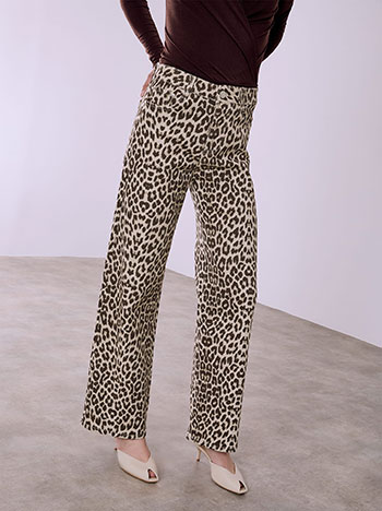 Τζιν wide leg με animal print SQ1628.1108+1 φωτογραφία