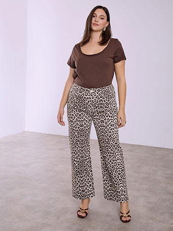 Τζιν wide leg με animal print SQ1628.1108+1 φωτογραφία