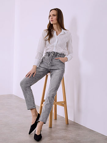 Τζιν mom fit με ελαστική μέση SQ1628.1140+1