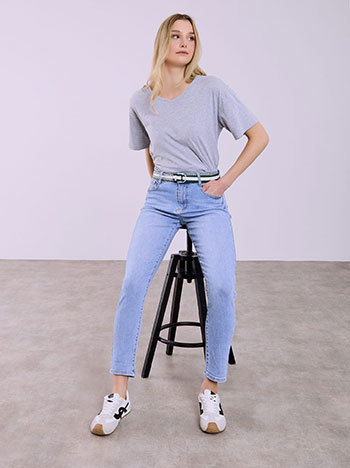 Τζιν mom fit με ζώνη SQ1628.1248+1