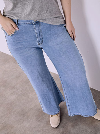 Celestino Τζιν με Τρουκς Wide Leg Sq1628 1281+2 Παντελόνια Jeans Γυναικεία Ρούχα Μόδα