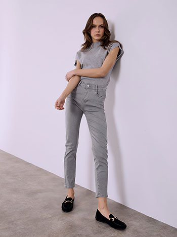 Τζιν skinny μονόχρωμο με βαμβάκι SQ1628.1933+4