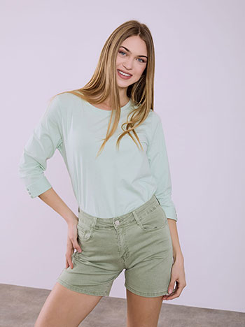 Τζιν σορτς μονόχρωμο SQ1628.1934+2