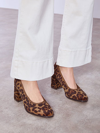 Γόβες ανάγλυφες λεοπάρ SQ1697.A016+1