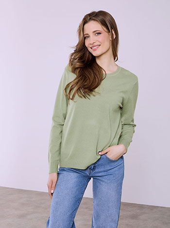 Πουλόβερ μονόχρωμο με απαλή υφή SQ1738.4886+8