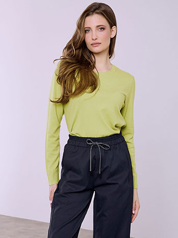 Πουλόβερ μονόχρωμο με απαλή υφή SQ1738.4886+3